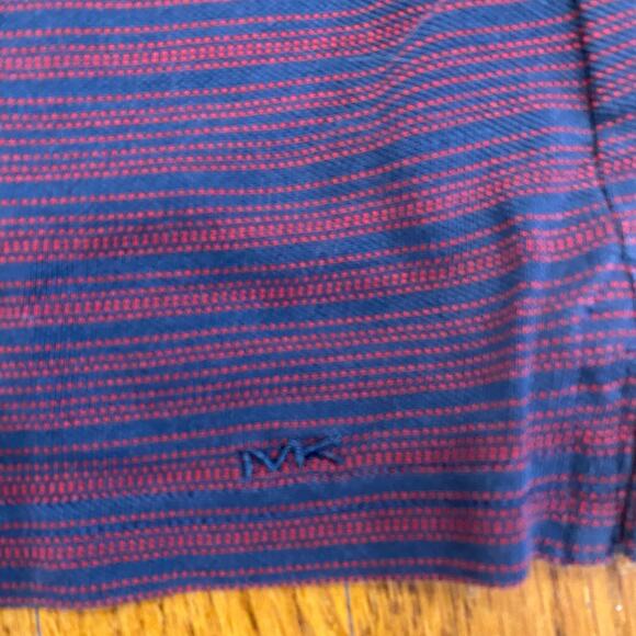 Michael Kors Polo Blue Red Striped Medium - Picture 4 of 7
